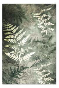 Quadro su tela Felci verde-bianco - composizione di foglie in elegante disposizione