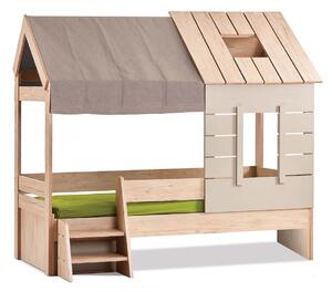 Letto bambini Montessori casetta Iris Grigio 90x200cm, Quiero solo la cama tipi - solo il letto