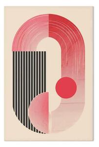 Quadro contemporaneo Ispirato Bauhaus - semicirchi e linee in astrattismo moderno