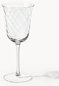 Set di 4 bicchieri da vino in vetro soffiato Swirl