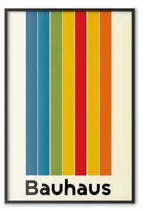 Poster: Ispirato Bauhaus - composizione minimalista in bande multicolori