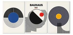 Quadro contemporaneo Ispirato Bauhaus - composizioni geometriche con cerchi e linee in stile modernista