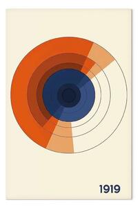 Quadro Ispirato Bauhaus - forme dinamiche in composizione minimalista