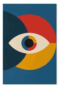 Quadro Ispirato Bauhaus - occhio minimalista e colorato