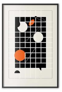 Poster: Ispirato Bauhaus - rete di forme geometriche con colori contrastanti