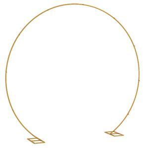 Outsunny Arco da Giardino in Acciaio, Archetto Nuziale per Palloncini e Piante Rampicanti per Cerimonie, Compleanni ed Eventi, Oro | Aosom Italy