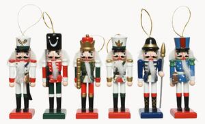 Set 6 addobbi per albero Nussknacker