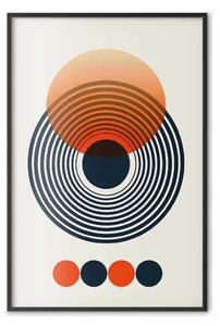 Poster: Ispirato Bauhaus - composizione minimalista con sfumatura di colore