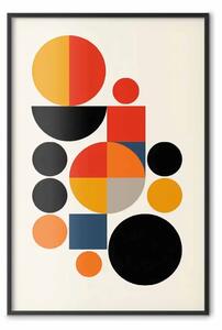 Poster: Ispirato Bauhaus - figure geometriche in composizione moderna