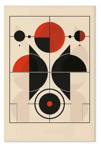 Quadro Ispirato Bauhaus - figure e linee in una forma astratta e moderna