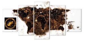 Quadro moderno Mappa marrone