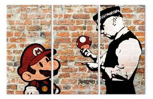 Quadro su tela Mario preso sul fatto