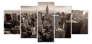 Quadro moderno Sfumatore di modernità - panorama di New York in seppia