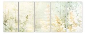 Quadro Fiori e piante pastello - composizione naturale in toni morbidi