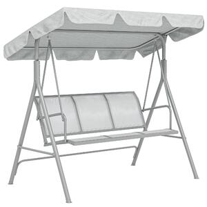 Outsunny Dondolo da Giardino 3 Posti con Tetto Parasole Rimovibile, 171x108x154 cm, Grigio Chiaro | Aosom Italy