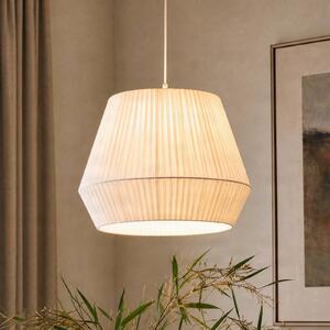 Lampada a sospensione Vitore Lindby, dimmerabile, Bianco / Opale, Soggiorno / Sala da pranzo, Tessuto / Stoffa / Seta, Scandinavo, Lampada a sospensione