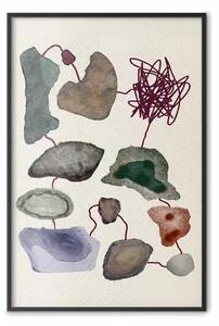 Poster: Coralli di pietra - astrazione con forme organiche