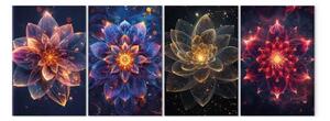 Quadro Mandala come fiori - motivo colorato pieno di energia magica