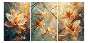 Quadro contemporaneo Fiori pieni di magia - piante energetiche in stile Zen