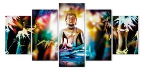 Quadro contemporaneo Tempo de Buddha (5 pezzi) largo seconda variante