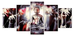 Quadro contemporaneo Tempo di Buddha (5 pezzi) largo prima variante