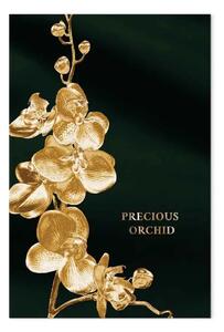 Quadro Orchidea su sfondo nobile - ramo con fiori in tonalità calde