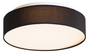 Plafoniera Smart Nera 35cm con LED e Telecomando - Flat Drum