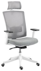 HOMCOM Sedia da Ufficio Ergonomica e Traspirante con Supporto Lombare Dinamico 4D, 64.5x62.5x112-122 cm, Grigio | Aosom Italy