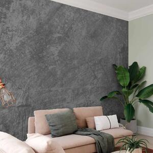 Carta da parati moderna Grigio industriale - superficie grezza con abrasioni e striature