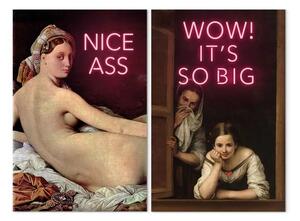 Quadro Arte e umorismo - opere rinascimentali per il bagno con commenti divertenti