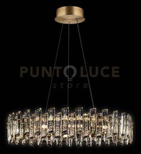 Arcadia sospensione 12 luci, oro, 12 lampadine x g9 (escluse), ø 8