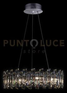 Arcadia lampada a sospensione ovale 8 luci, oro, 8 lampadine x g9 (
