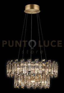 Arcadia lampada a sospensione 2 livelli 6/9 luci, oro, 15 lampadine