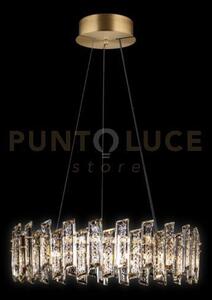 Arcadia lampada a sospensione 9 luci, oro, 9 lampadine x g9 (esclu