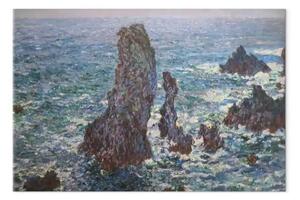 Riproduzione Claude Monet - Rocce a Port-Coton, mare agitato