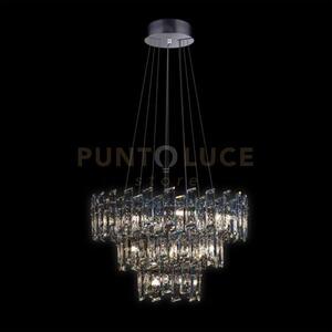 Arcadia lampada a sospensione 3 livelli 3/6/9 luci, cromo, 18 lampa