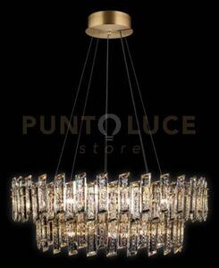 Arcadia lampada a sospensione 2 livelli 9/12 luci, oro, 21 lampadin