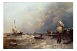 Quadro famoso Andreas Achenbach - Mari turbolenti