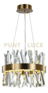 Applique akasha in ottone anticato, led 16w 1440lm 3000k, l 25 w 25