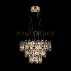 Arcadia lampada a sospensione 3 livelli 3/6/9 luci, oro, 18 lampadi