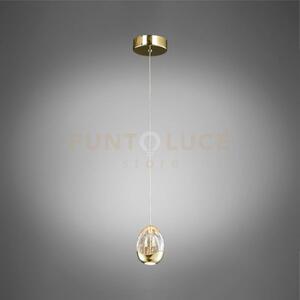 Lampada a sospensione golden egg, oro led 4,8w, 280lm, 3000k, dia.1