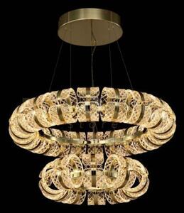 Lampada a sospensione retro' doppia, acrilico trasparente + ferrame