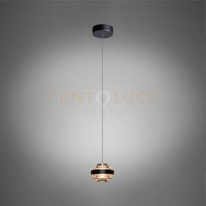 Geo sospensione singola, nero opaco, led 5w 400 lumen 3000 k, diam
