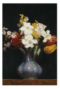 Riproduzione Henri Fantin-Latour - Narciso e tulipani