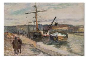 Riproduzione Camille Pissarro - Il porto di Rouen