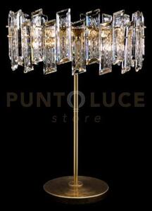 Lampada da tavolo arcadia grande 4 luci, oro, 4 lampadine x g9 (esc