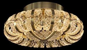 Lampada da soffitto retro', acrilico trasparente + hardware dorato