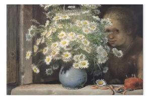 Riproduzione Jean-François Millet - Il bouquet di Margueritas