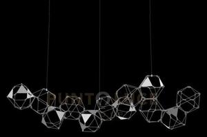 Lucciola pro 12 lampada a sospensione lineare con triangolo in met