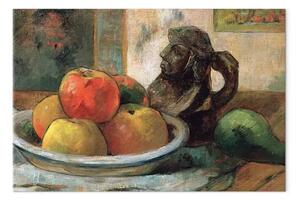 Riproduzione Paul Gauguin - Natura morta con mele, pera e brocca a forma di testa